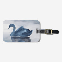 Fehlsichtigkeit | Moody Dusty Blue Swan am See