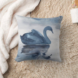Fehlsichtigkeit Moody Dusty Blue Swan am See Kissen