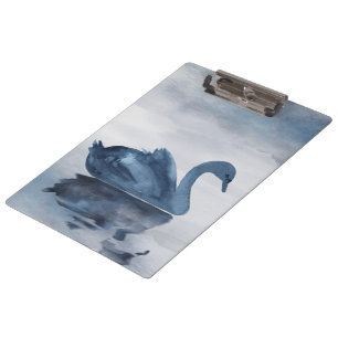Fehlsichtigkeit Moody Dusty Blue Swan am See Klemmbrett