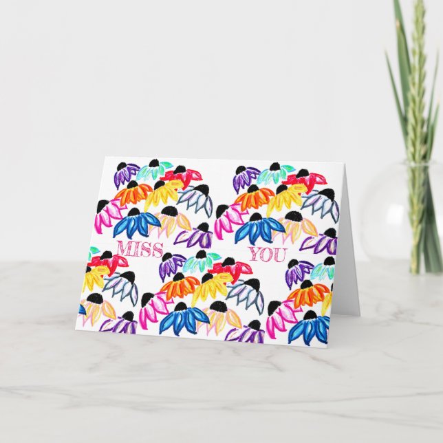 FEHLT SIE auf der Echinacea Note Card<Blank Inside Dankeskarte (Vorderseite)