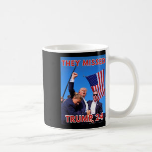 Fehlte Trump 2024 - Patriotische politische Maga Kaffeetasse