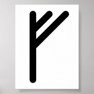 FEHU Nordische Rune (Reichtum, Wohlstand, Fülle) | Poster