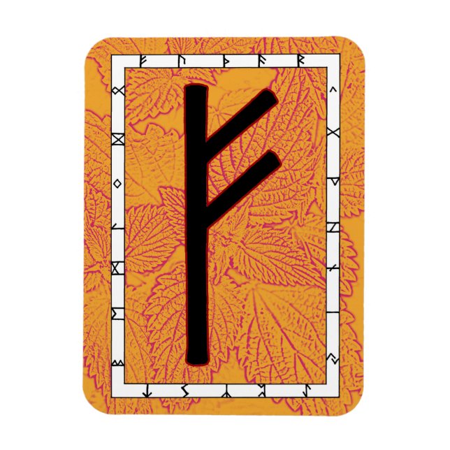 Fehu Viking Rune Magnet - Werden! (Vertikal)