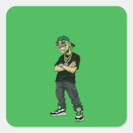 Feid Ferxxo Quadratischer Aufkleber