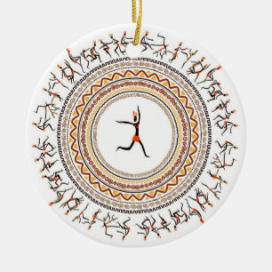 Feier/Afrikanisches VolksTanz-Motiv-Design Keramikornament