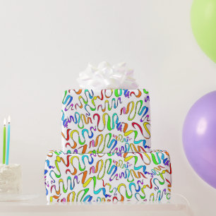 Feier (auf weißem Hintergrund) Geschenkpapier