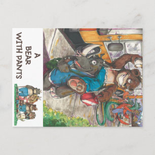 Feier aus dem Buch "Ein Bär mit Pflanzen" Postkarte