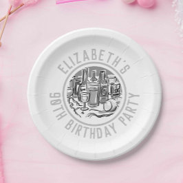 Feier der 90. Geburtstagszeitung Tellers Pappteller