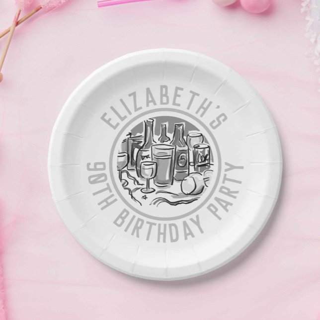 Feier der 90. Geburtstagszeitung Tellers Pappteller (Von Creator hochgeladen)