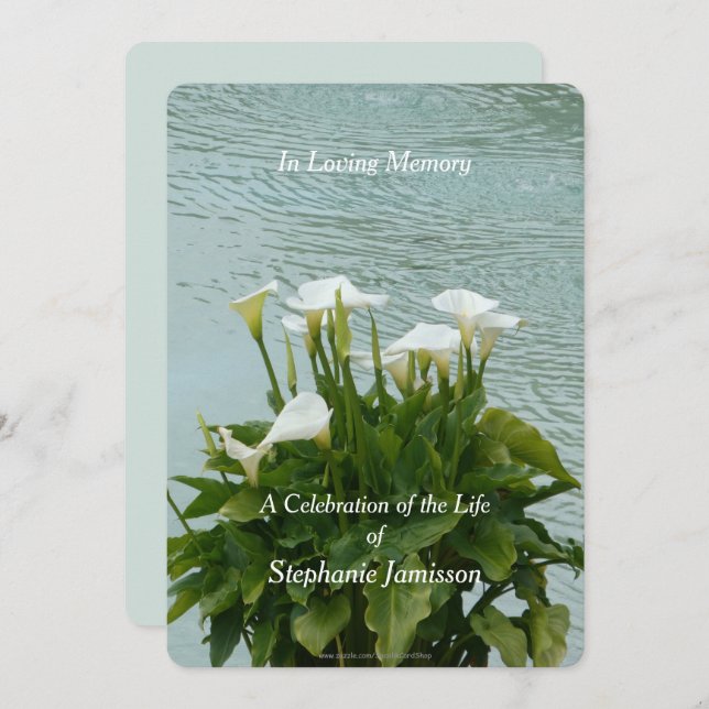 Feier der Einladung zum Leben Calla Lilies Floral (Vorne/Hinten)