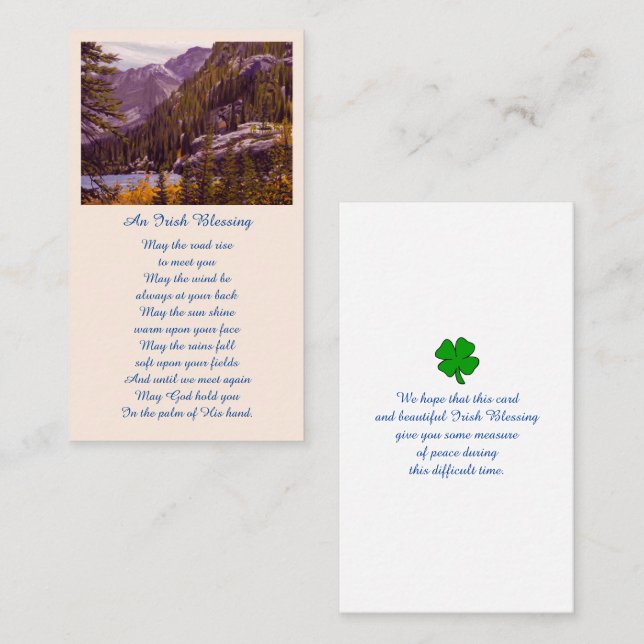 Feier der Erinnerungskarte des Lebensbildes Visitenkarte (Vorne/Hinten)