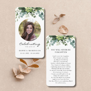 Feier der Foto-Blumengebet-Karte Visitenkarte