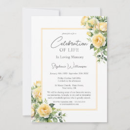 Feier der Gelben Rosen des Lebens Einladung