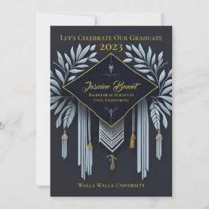 Feier der personalisierten Elegant Graduation Part Einladung