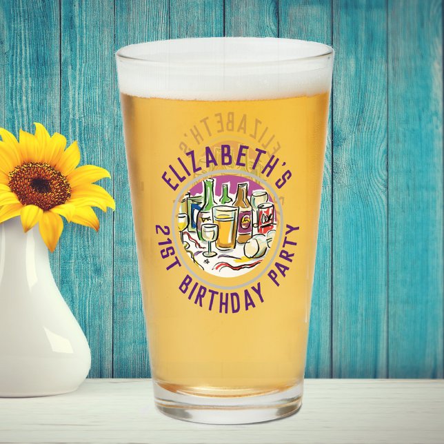 Feier des 21. Geburtstagsglases Glas (Von Creator hochgeladen)