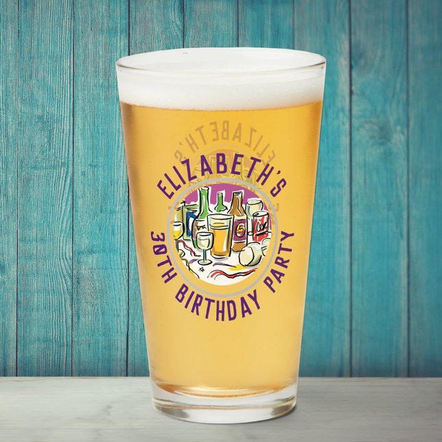 Feier des 30. Geburtstagsglases Glas (Von Creator hochgeladen)