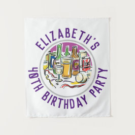 Feier des 40. Geburtstagsgeschichten Wandteppich