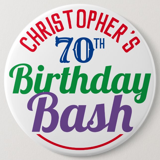 Feier des 70. Geburtstags Button (Vorderseite)