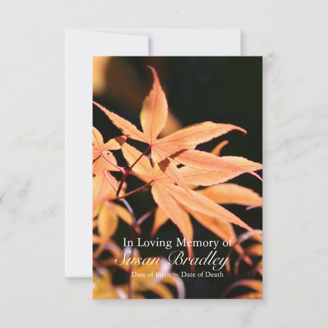 Feier des Ahornbaum-2 der Einladung (Vorderseite)