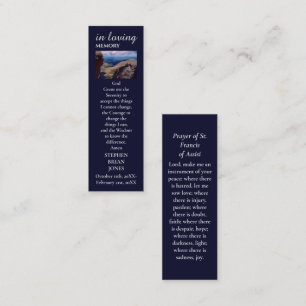 Feier des Beileids Foto Gebetskarte Telefonnummerkarte