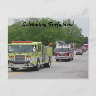 Feier des Feuerwehrmanns Postkarte