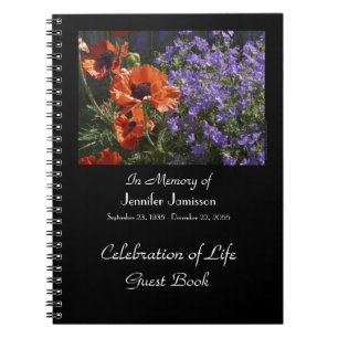 Feier des Gastbuches von Life, Orange Poppies Notizblock