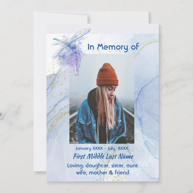 Feier des Gedenkdrachendrachenfliegens für den Leb Einladung (Vorderseite)