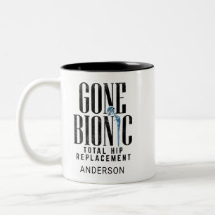 Feier des Gone Bionic Hüftersatzes Zweifarbige Tasse