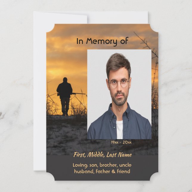 Feier des Jagdspiels des Lebensdienstes Einladung (Vorderseite)