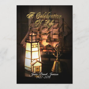 Feier des Leben Einladungsschiffs und Einladung