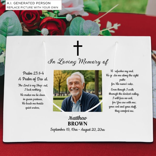 Feier des Lebens 1 Foto Bibelvers  Große Geschenktüte (Von Creator hochgeladen)