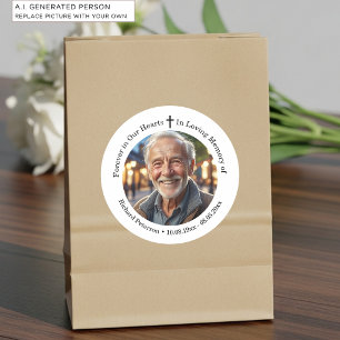 Feier des Lebens 1 Sonderfoto Runder Aufkleber