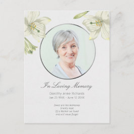 Feier des Lebens Blumenleber Foto Einladung Postkarte