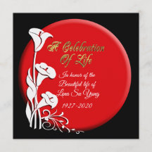 Feier des Lebens Einladung Asiatische Lily