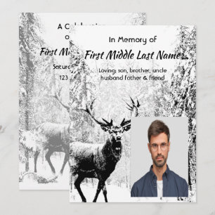 Feier des Lebens Einladung Hirsch Wildtier