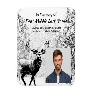 Feier des Lebens Einladung Hirsch Wildtier Magnet