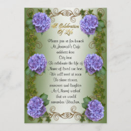 Feier des Lebens Einladung Hydrangea