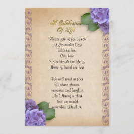 Feier des Lebens Einladung Hydrangea