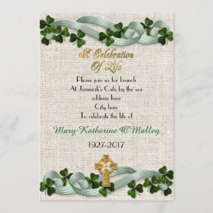 Feier des Lebens Einladung Irish Celtic Cross