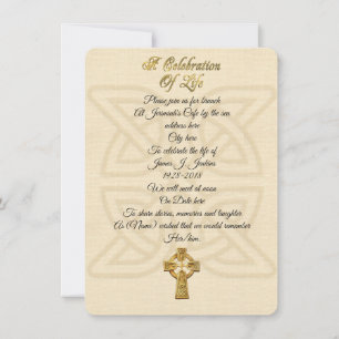 Feier des Lebens Einladung keltischer Knoten & Kre