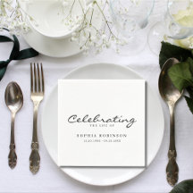 Feier des Lebens Elegante Script Beerdigung