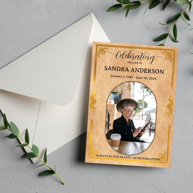 Feier des Lebens – Für immer in unseren Herzen  Programm (Celebration of Life Programs – Forever In Our Hearts Template)
