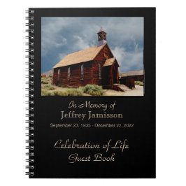 Feier des Lebens Gästebuch Alte historische Kirche Notizblock