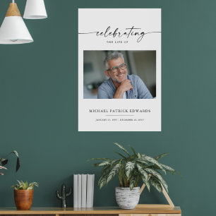 Feier des Lebens Gedenk Funeral Foto Poster