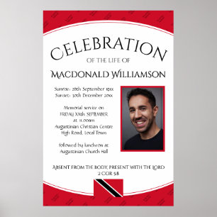 FEIER DES LEBENS Gedenkfeier TRINIDAD Foto Einladu Poster