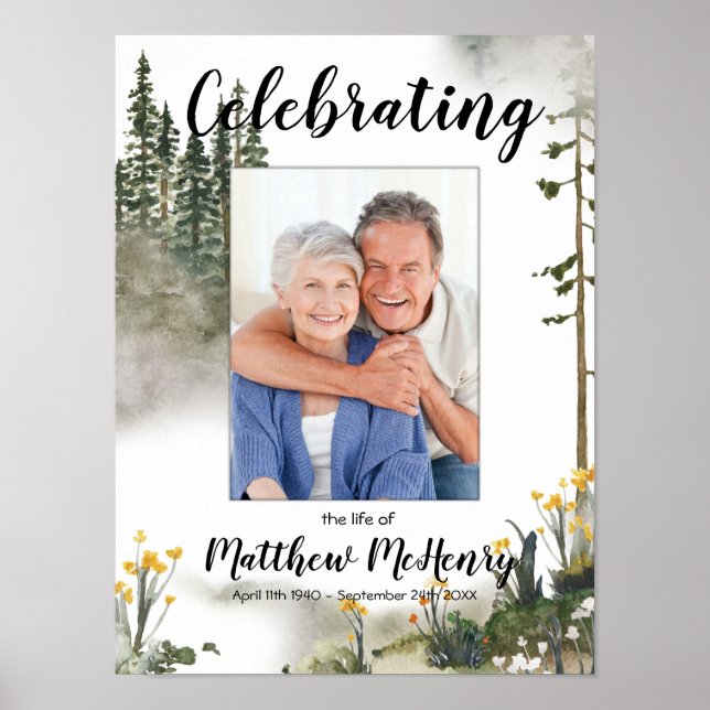 Feier des Lebens Gedenkfeierliche Beerdigung Foto  Poster (Vorne)