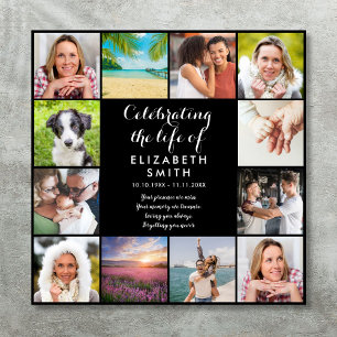 Feier-des-Lebens-Gedenkzeichen 12 Foto-Schild Poster