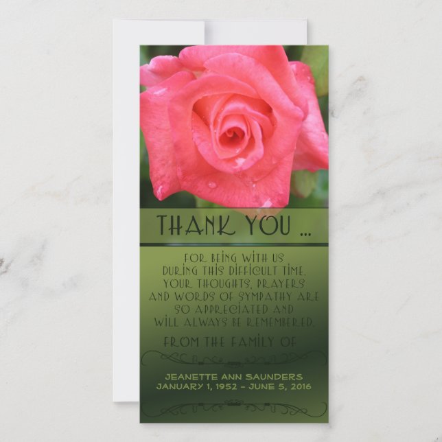 Feier des Lebens, Korallen-Rose, Sie individualisi (Vorderseite)