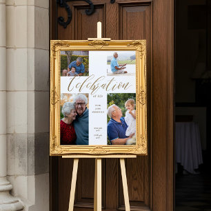 Feier des Lebens Kreuz Fotocollage Beerdigung Poster