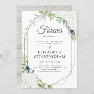 Feier des Lebens Moderne, geometrische Woodsy Einladung